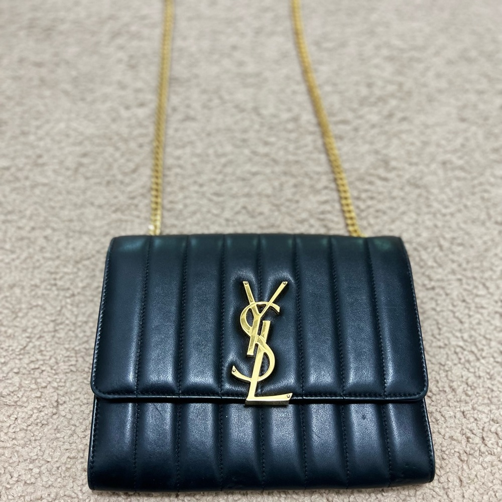 SAINT LAURENT BLACK MEDIUM VICKY BAG - $890 OBO